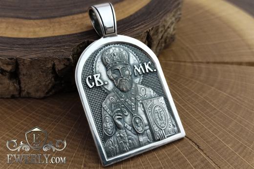 Кулон «Св. Микола Чудотворець та Свята Трійця», фото